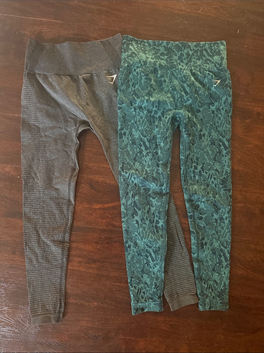Gymshark Women's Seamless Leggings - Teal Green & Charcoal